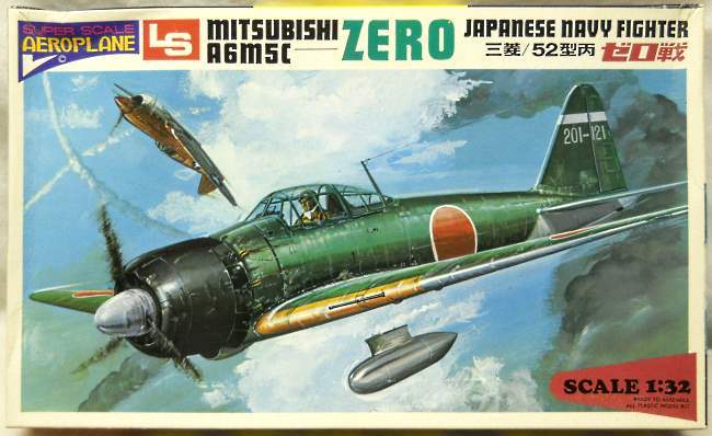 LS 1/32 Mitsubishi A6M5C Zero Type 52, 4 plastic model kit